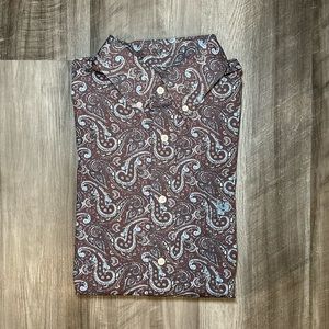 Panhandle Western Paisley Long Sleeve Button Down Shirt - Medium